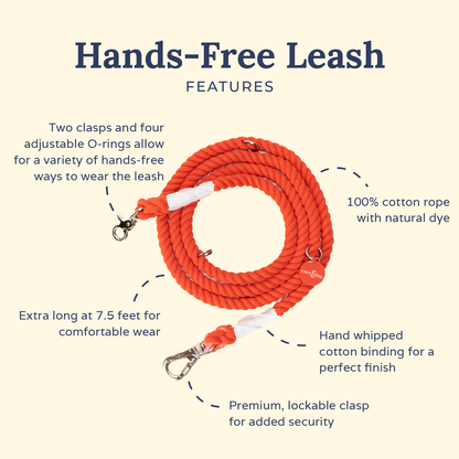 The Cheery Red Hands-Free Rope Leash