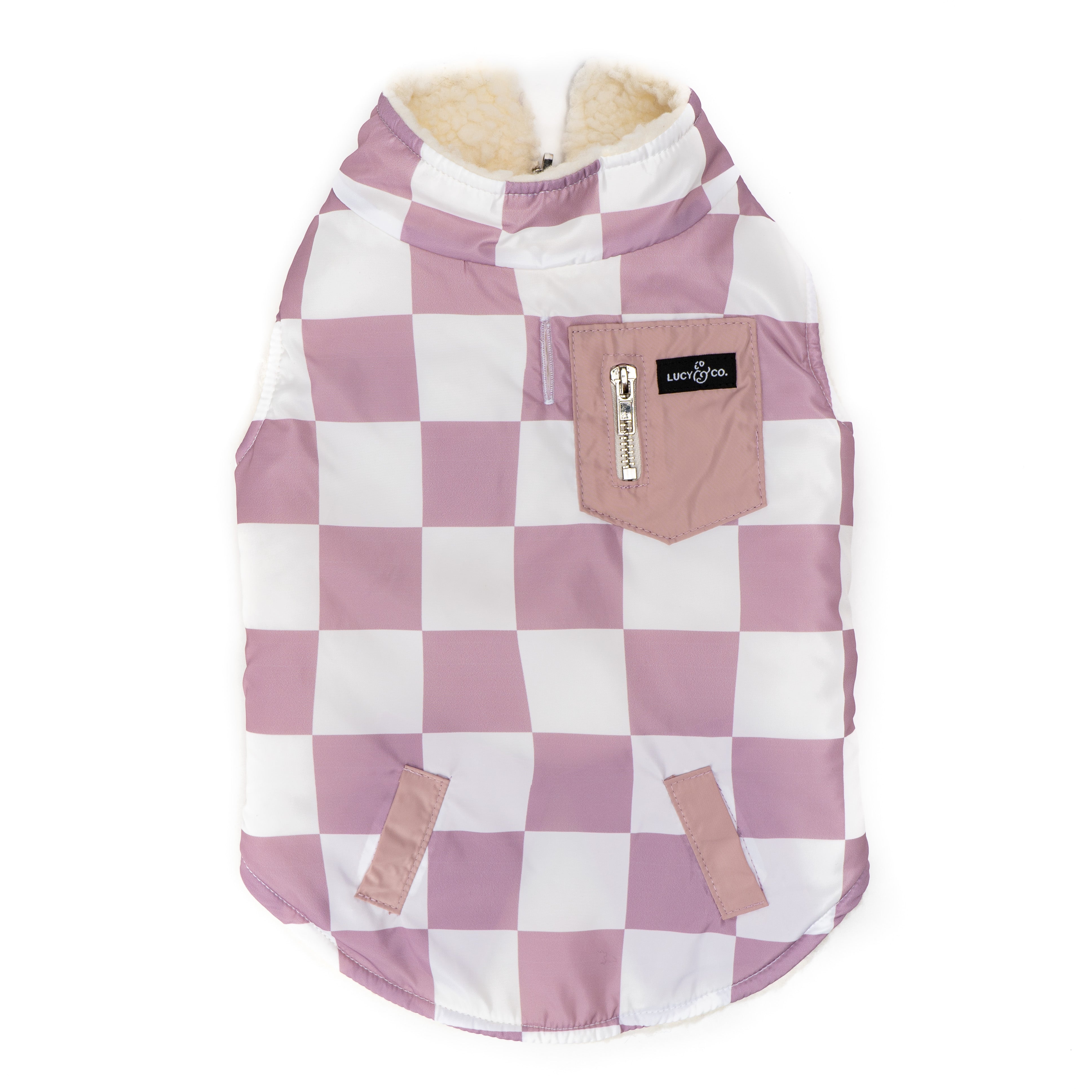 The Checked Out Checker Print Reversible Dog Jacket | Dog Teddy
