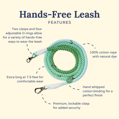 Spring Green Hands-Free Rope Leash