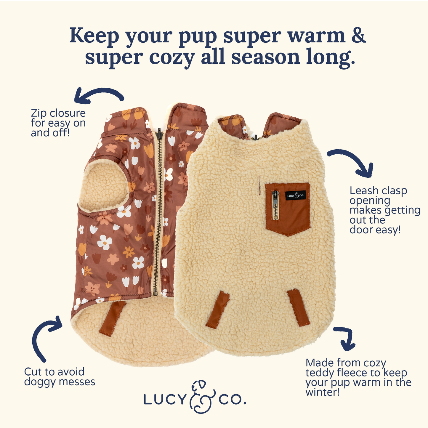 The Chocolate Meadows Reversible Teddy Vest