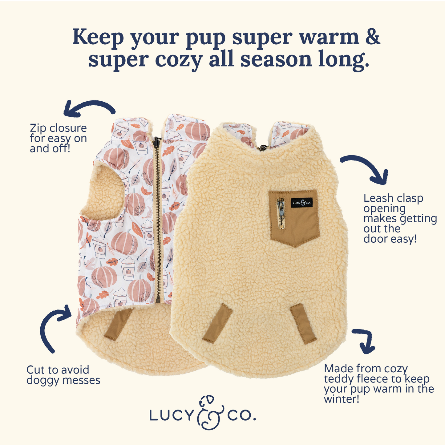 The Awesomely Autumn Reversible Teddy Vest