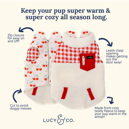 The Cheery Cherries Reversible Teddy Vest