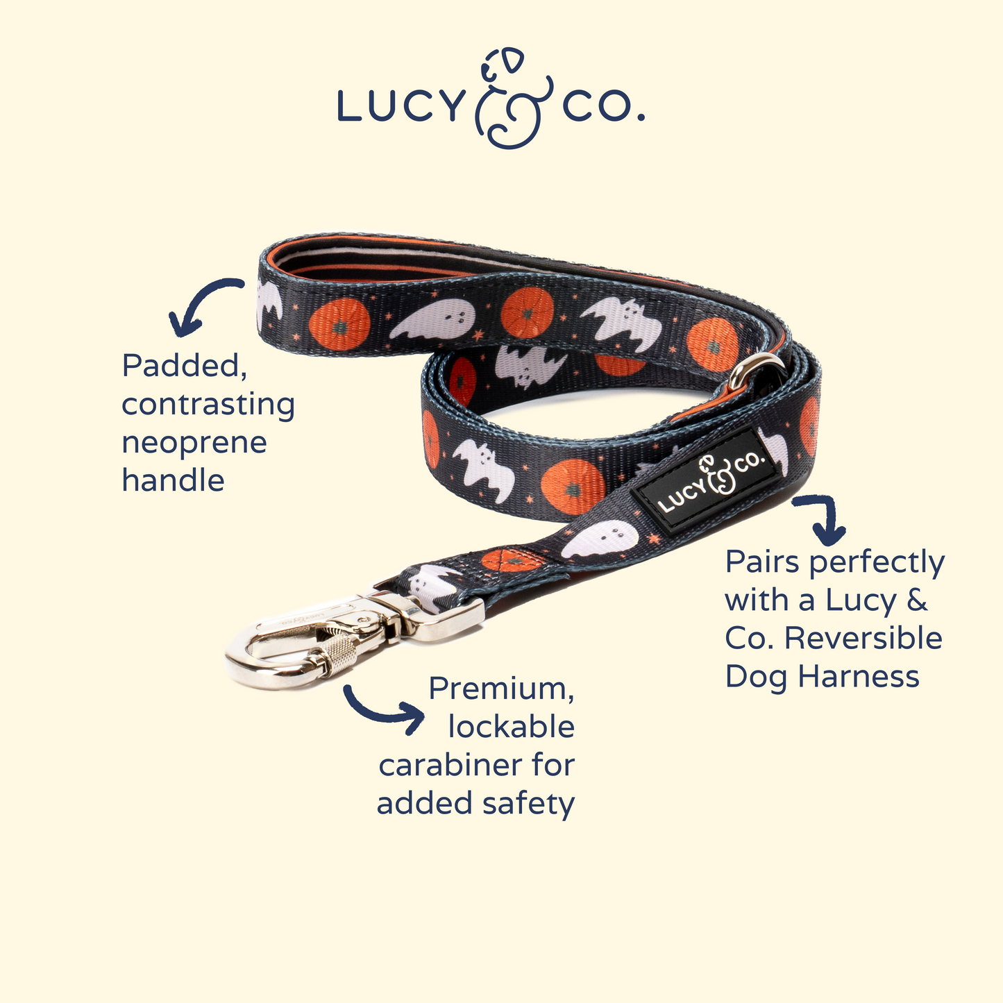 The Happy Haunting Halloween Dog Leash Lucy Co