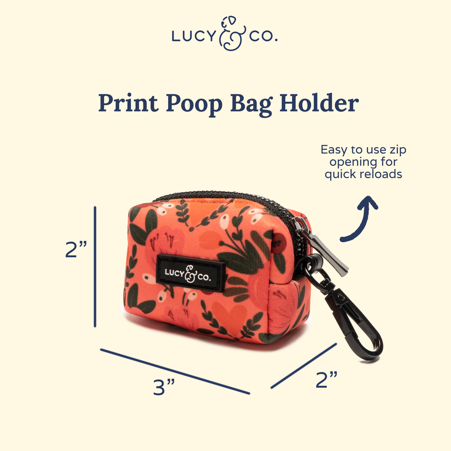 The Posy Pink Poop Bag Holder